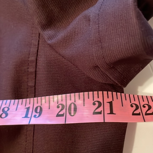 Talbots Stretch Dark Brown Short Sleeve Safari Blazer / Jacket Size 16 - Picture 5 of 6